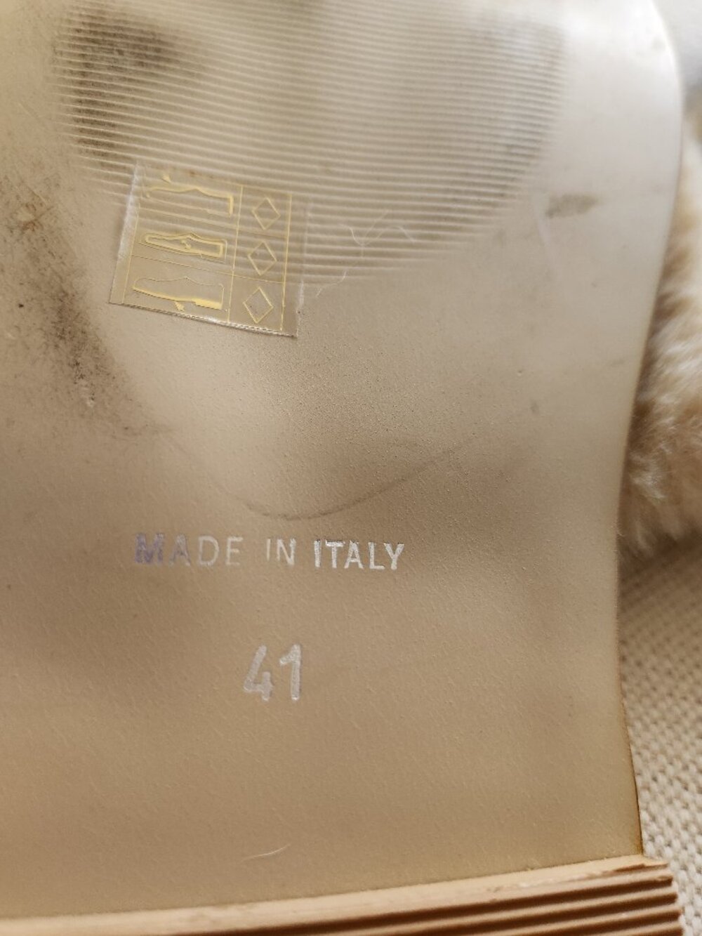 L’Intervalle Lillet Beige Faux Fur Slide Sandals – EU 41 (US 10) - Picture 7 of 8